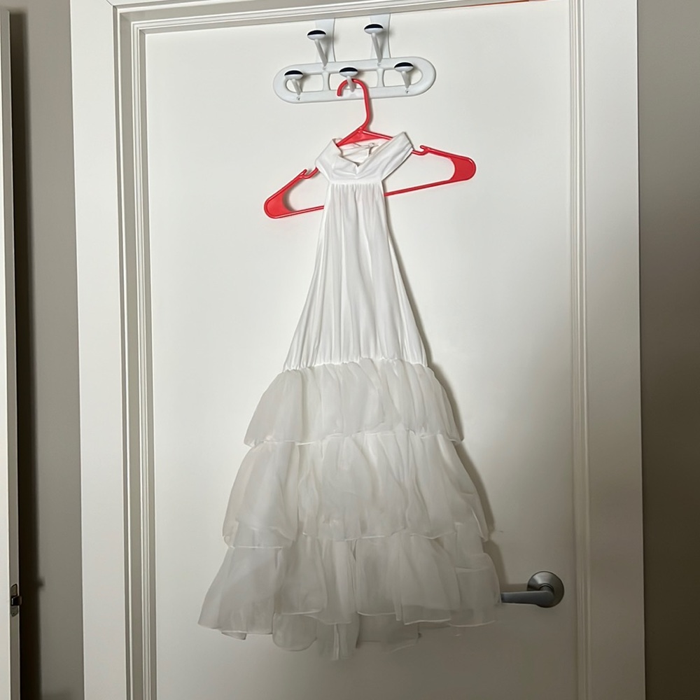 White Backless Cupcake Dress
